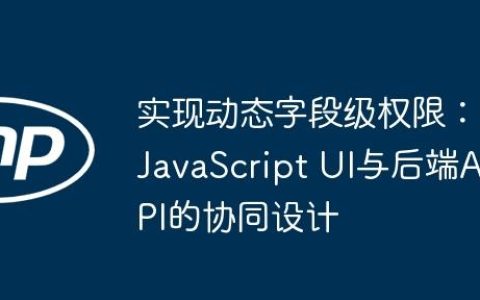 实现动态字段级权限：JavaScript UI与后端API的协同设计