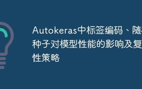 Autokeras中标签编码、随机种子对模型性能的影响及复现性策略