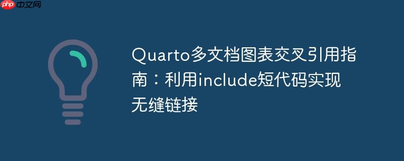 Quarto多文档图表交叉引用指南:利用include短代码实现无缝链接