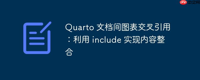 Quarto 文档间图表交叉引用:利用 include 实现内容整合