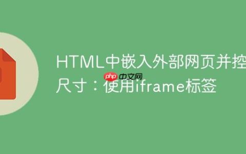 HTML中嵌入外部网页并控制尺寸：使用iframe标签