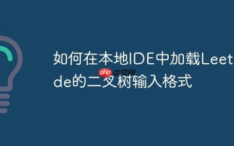 如何在本地IDE中加载LeetCode的二叉树输入格式