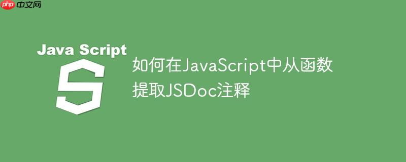 如何在javascript中从函数提取jsdoc注释