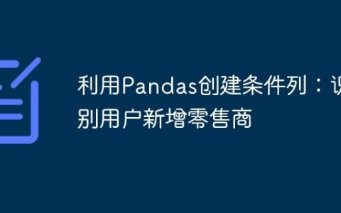 利用Pandas创建条件列：识别用户新增零售商