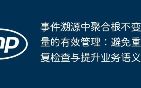 事件溯源中聚合根不变量的有效管理：避免重复检查与提升业务语义