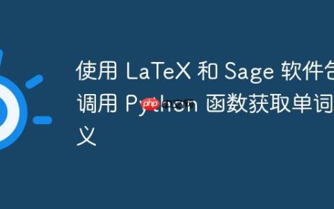 使用 LaTeX 和 Sage 软件包调用 Python 函数获取单词释义