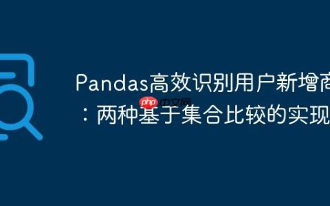 Pandas高效识别用户新增商家：两种基于集合比较的实现
