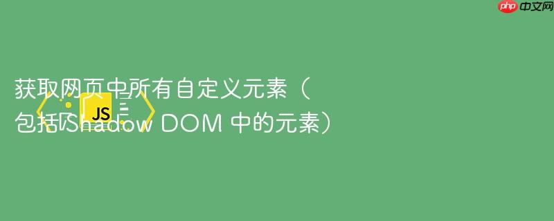 获取网页中所有自定义元素(包括 shadow dom 中的元素)