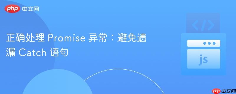 正确处理 promise 异常:避免遗漏 catch 语句