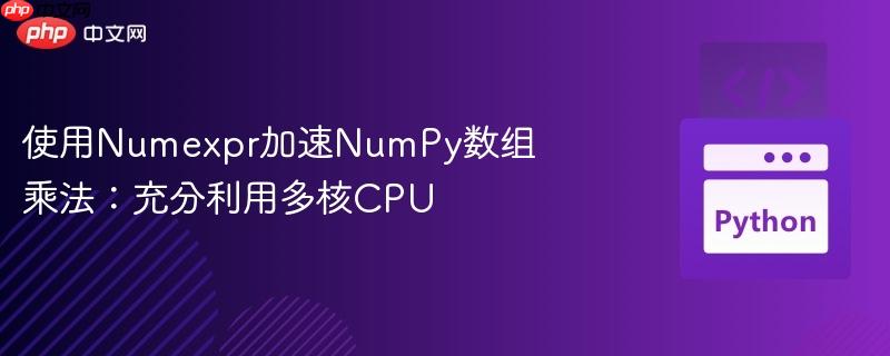 使用numexpr加速numpy数组乘法:充分利用多核cpu