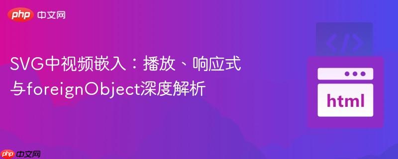 SVG中视频嵌入:播放、响应式与foreignObject深度解析