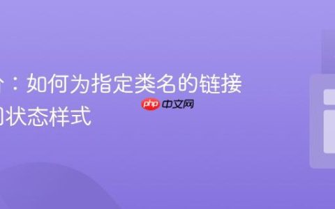 CSS进阶：如何为指定类名的链接设置不同状态样式