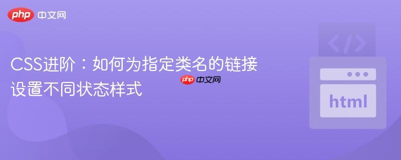 CSS进阶:如何为指定类名的链接设置不同状态样式