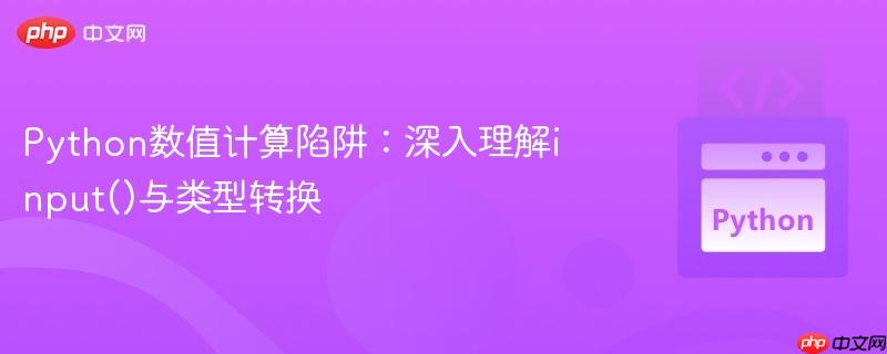 Python数值计算陷阱:深入理解input()与类型转换