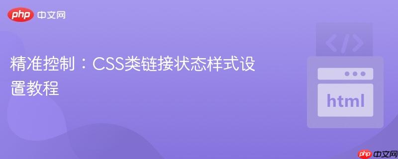 精准控制:CSS类链接状态样式设置教程