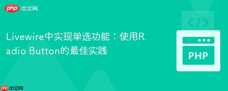 Livewire中实现单选功能:使用Radio Button的最佳实践
