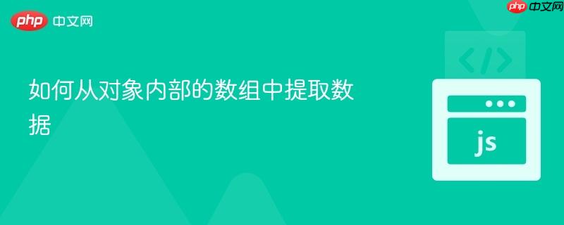 如何从对象内部的数组中提取数据