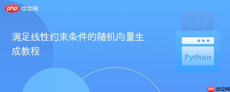 满足线性约束条件的随机向量生成教程