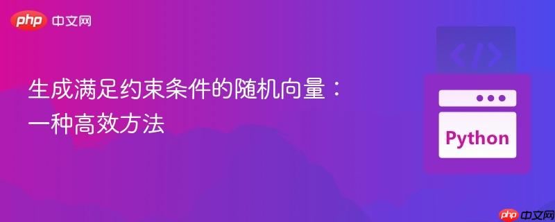 生成满足约束条件的随机向量:一种高效方法