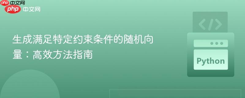 生成满足特定约束条件的随机向量：高效方法指南