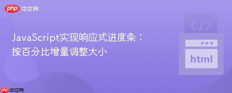 javascript实现响应式进度条：按百分比增量调整大小