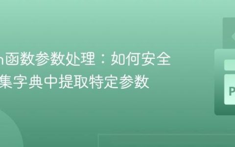 Python函数参数处理：如何安全地从超集字典中提取特定参数