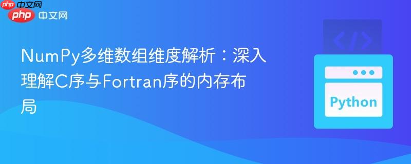 NumPy多维数组维度解析:深入理解C序与Fortran序的内存布局