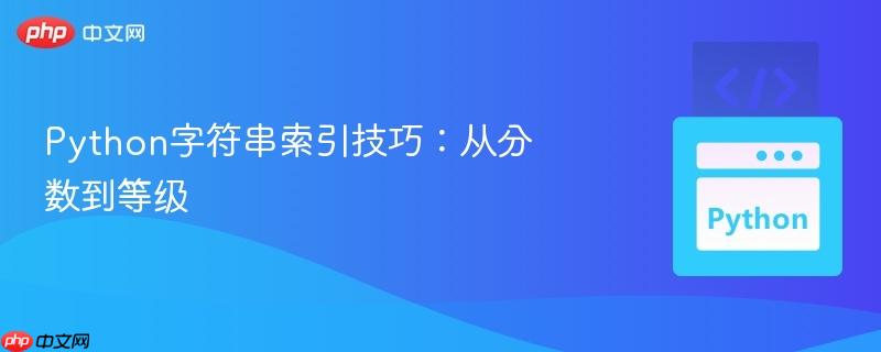 python字符串索引技巧:从分数到等级