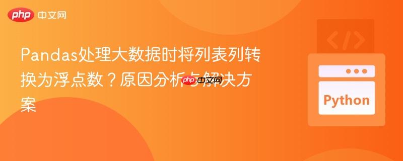 pandas处理大数据时将列表列转换为浮点数?原因分析与解决方案