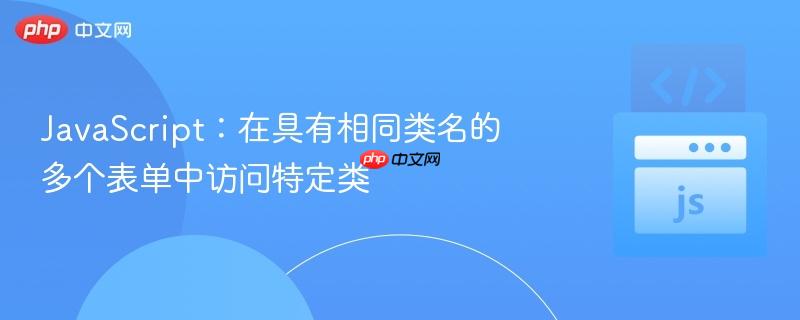 JavaScript:在具有相同类名的多个表单中访问特定类