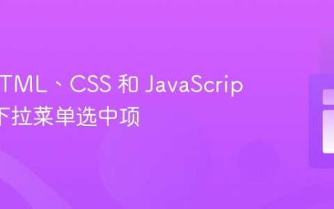 使用 HTML、CSS 和 JavaScript 显示下拉菜单选中项