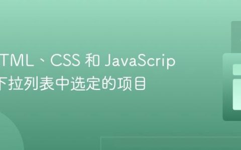 使用 HTML、CSS 和 JavaScript 显示下拉列表中选定的项目