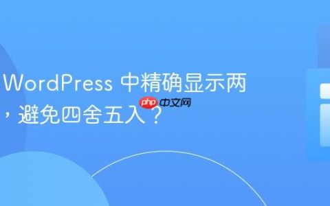 如何在 WordPress 中精确显示两位小数，避免四舍五入？