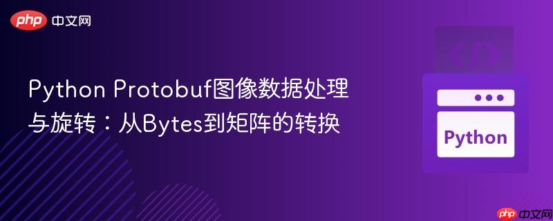 python protobuf图像数据处理与旋转:从bytes到矩阵的转换