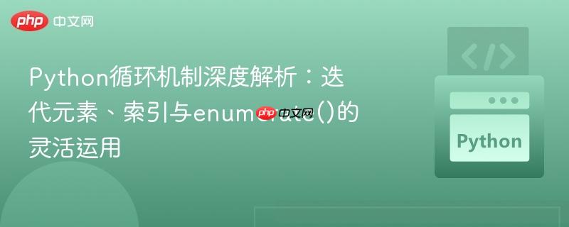 python循环机制深度解析:迭代元素、索引与enumerate()的灵活运用