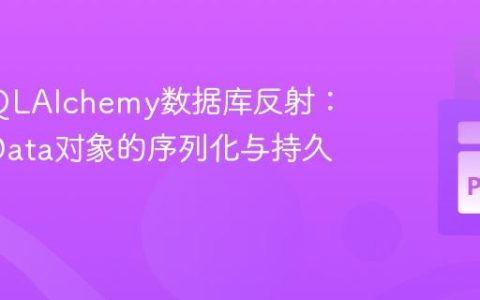 优化SQLAlchemy数据库反射：MetaData对象的序列化与持久化