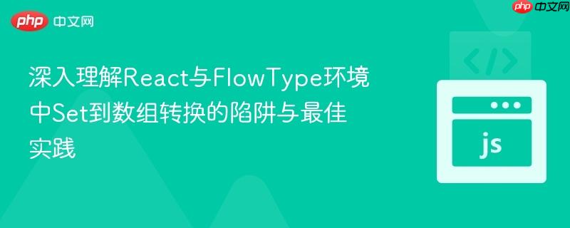 深入理解react与flowtype环境中set到数组转换的陷阱与最佳实践