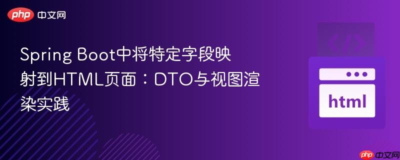 Spring Boot中将特定字段映射到HTML页面:DTO与视图渲染实践