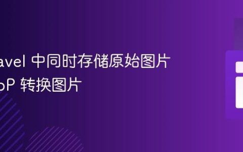 在 Laravel 中同时存储原始图片和 WebP 转换图片