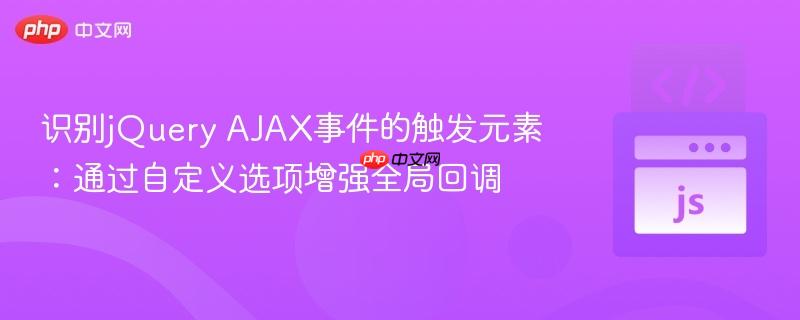 识别jQuery AJAX事件的触发元素:通过自定义选项增强全局回调