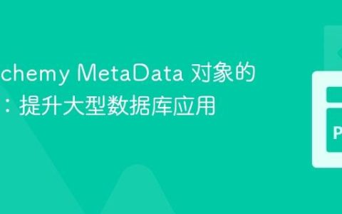 SQLAlchemy MetaData 对象的序列化：提升大型数据库应用性能