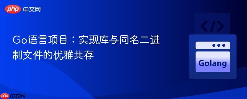 Go语言项目:实现库与同名二进制文件的优雅共存