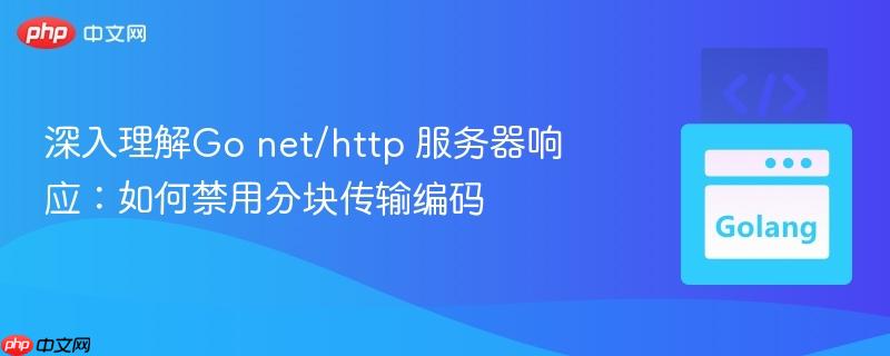 深入理解Go net/http 服务器响应:如何禁用分块传输编码