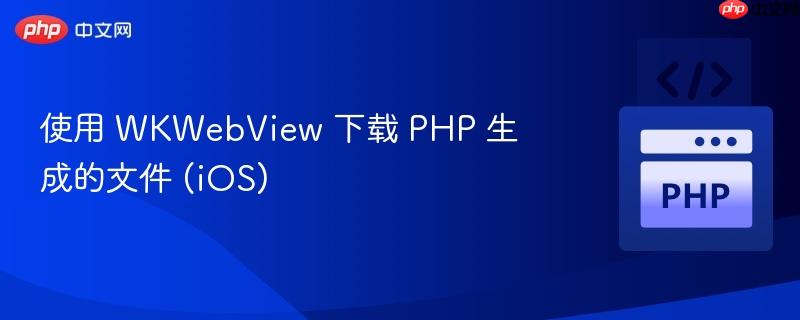 使用 wkwebview 下载 php 生成的文件 (ios)