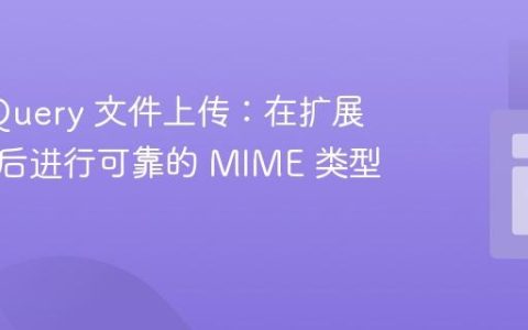 增强 jQuery 文件上传：在扩展名更改后进行可靠的 MIME 类型校验