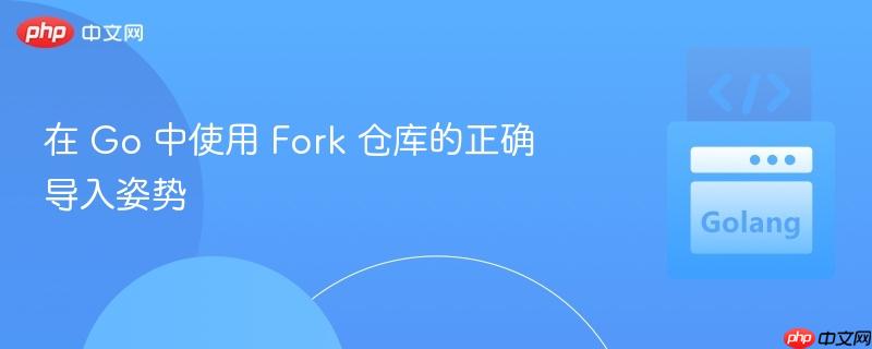 在 go 中使用 fork 仓库的正确导入姿势