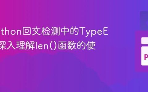 修复Python回文检测中的TypeError：深入理解len()函数的使用