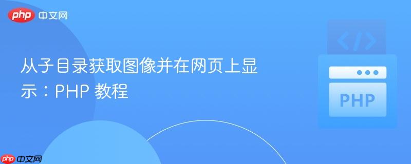 从子目录获取图像并在网页上显示:php 教程