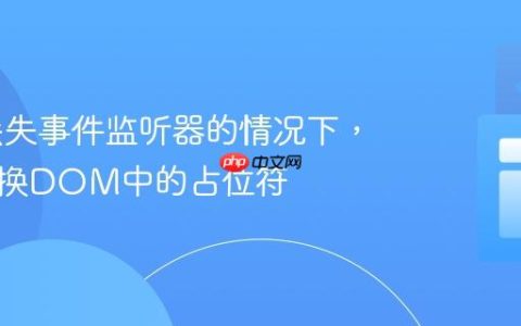 在不丢失事件监听器的情况下，高效替换DOM中的占位符