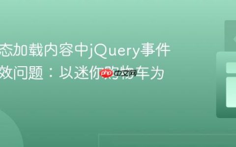 解决动态加载内容中jQuery事件绑定失效问题：以迷你购物车为例